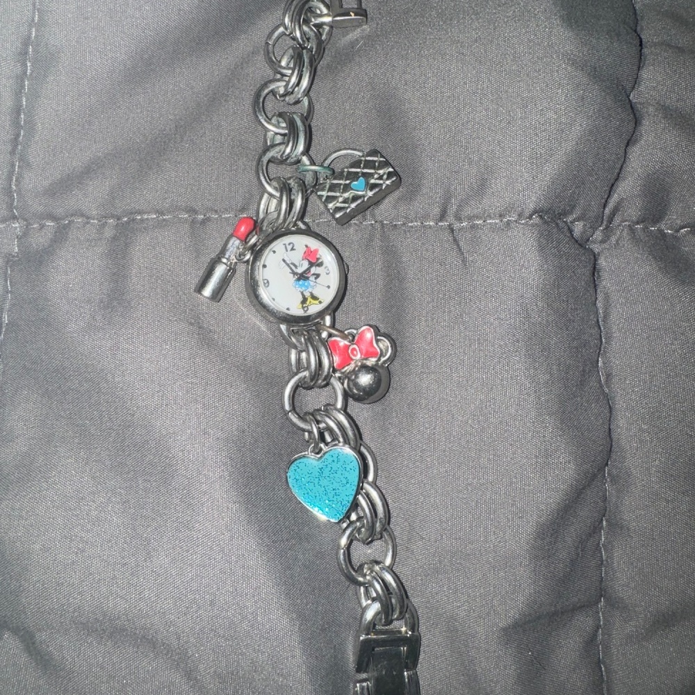Minnie Mouse watch bracelet with cute charms